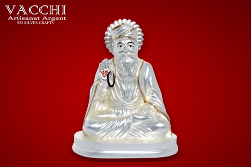 Silver Plated Guru Nanak Idol