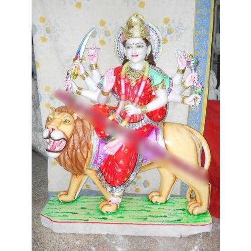 Marble Maa Sherawali Statue
