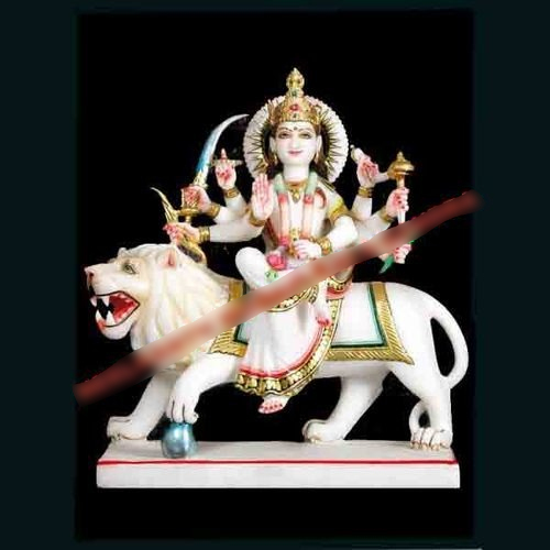 Marble Durga Mata Goddess Statue - Feature: Easy To Clean