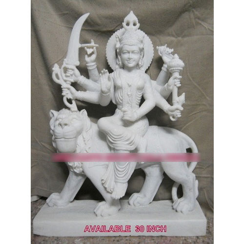 Goddess Durga Marble Statue - Feature: Easy To Clean