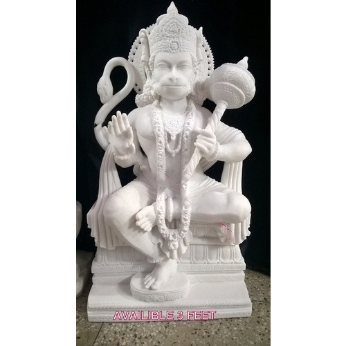 Marble Goddess Hanuman Statue - Feature: Easy To Install