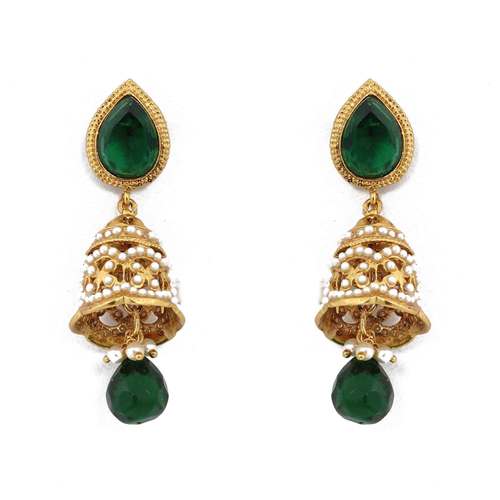Designer Green Earrings