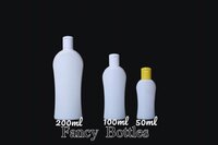 Fancy Bottle - Hdpe Plastic, 50-200 Ml, White Color | Soft Hardness, Flip Top Cap, Ideal For Shampoo Storage