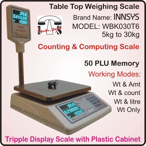 Triple Display Computing & Counting Scale Load: 1-10 Kilograms (Kg)