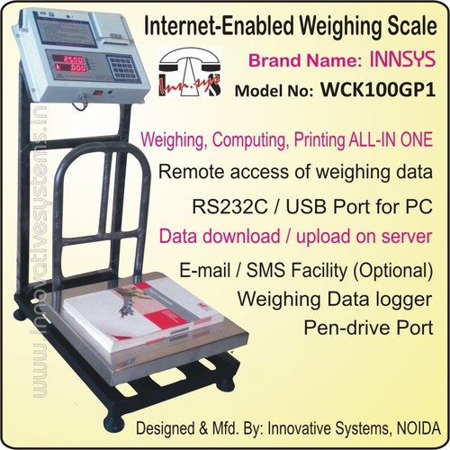 Internet Enabled Weighing Scale - 50kg to 5000kg Capacity, GPRS-Based with Remote Data Access & Customization Options