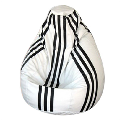Stripes White Bean Bag
