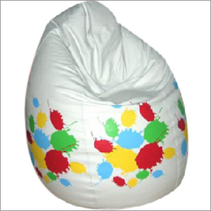 Spatter-White Bean Bag