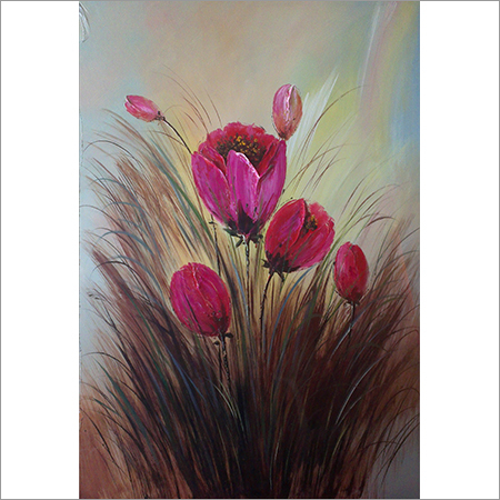 Painting - Oil on Canvas, 16x20 Inches, Red Brown | Vibrant Colors, Unique Design, Hand-Painted, Impressionistic Style, 1 Inch Thickness