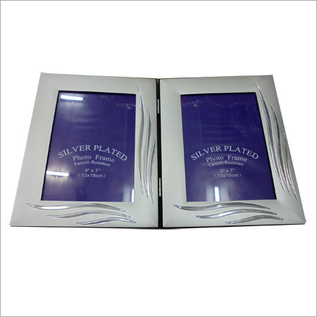 Photo Frame - Silver Plated Double Frame 10x8 Inches White | Durable Material Elegant Design Easy to Use Preserves Memories Versatile Sizes