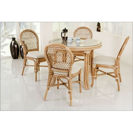 Cane Dining Table Set
