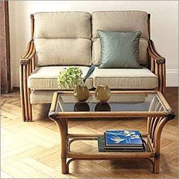 Tea Table Set - Rattan & Tempered Glass 36x24x18 Inches Brown | Elegant Design Sturdy Build Easy Cleaning