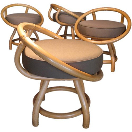 Cane Armless Parlors Chair - Indian Cane, Matte Gala Polish, Contemporary Style, Cushioned Seating