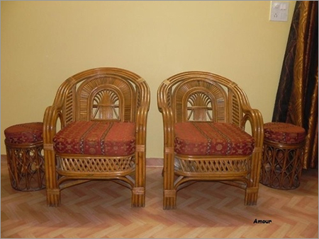 Cane Arm Chair - Indian Cane, Glossy Gala Polish, Contemporary Style, Cushioned Seating, Handcrafted Elegance