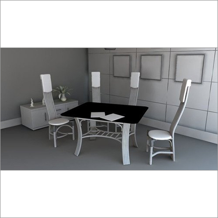 Stylish Cane Dining Table Set