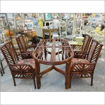 Cane Dining Table Set