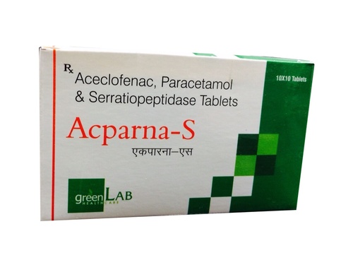 Aceclofenac,Paracetamol & Serratiopeptidase Tab