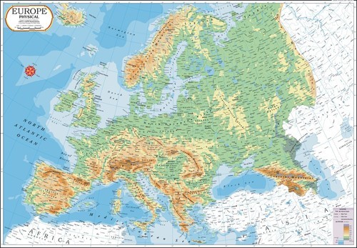 Europe Physical Map