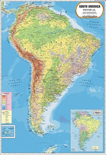 South America Physical Map