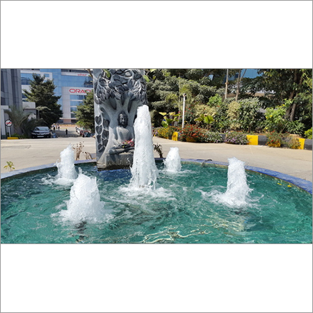 Cascade Jet Fountain - Fiberglass & Metal | Custom Size, Black Color, Easy Maintenance, Five Nozzles, Indoor & Outdoor Use