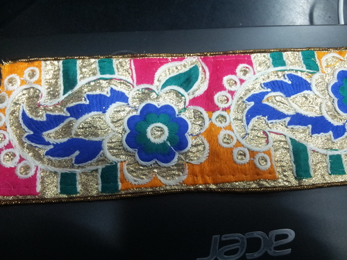 Fancy Acrylic Thread Work Border