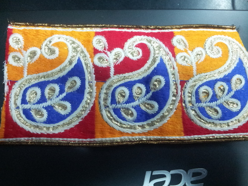 Fancy Acrylic Thread Work Border