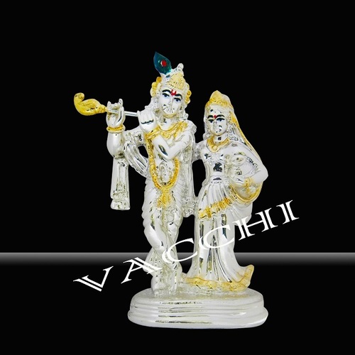 Silver Coated Radha Krishna
