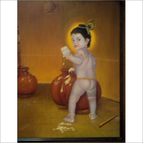 Lord Krishna Oil Painting