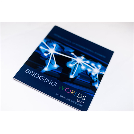 Brochure Printing - Glossy Paper A4 Blue, Saddle Stitch Binding | Custom Design, Offset Print, Durable Material, Marketing Use