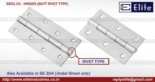 Butt Rivet Type SS Hinges