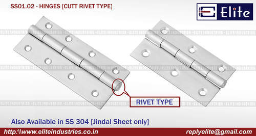 Cut Rivet Type SS Hinges