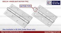 Butt Button Type SS Hinges