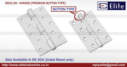 Premium Button Type SS Hinges