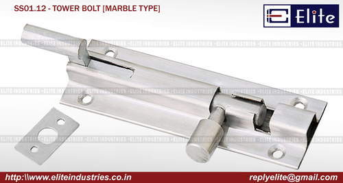 Marble Tower Bolt SS Brass Leg