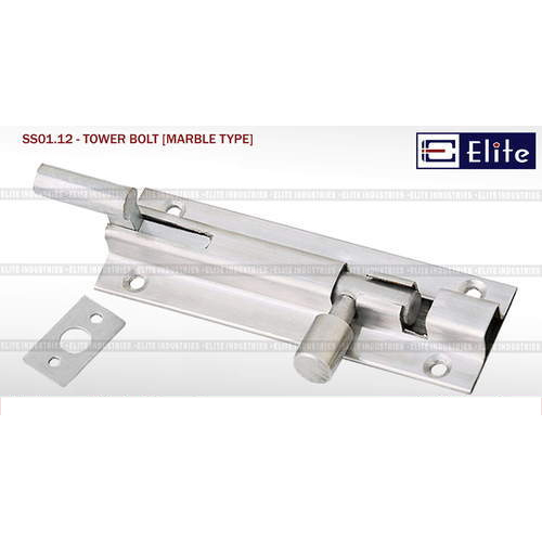 Marble Tower Bolt SS Brass Leg