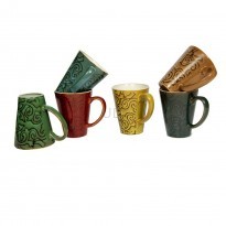 4 Pcs Assorted Kitsch Tea-Coffee Mug Set By Devnow International