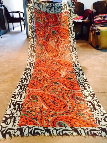 Cashmere Shawl - Pashmina Wool, Unisex Design with Elegant Paisley Patterns and Intricate Arabic Border, Lightweight Warmth and Optimum Softness
