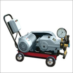High pressure plunger pump with motor and trolly
