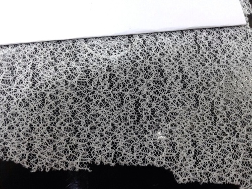 Nylon Jacquard - Nylon, 10-15cm Width, Off-White | Elegant Design, Durable Fabric, Intricate Pattern