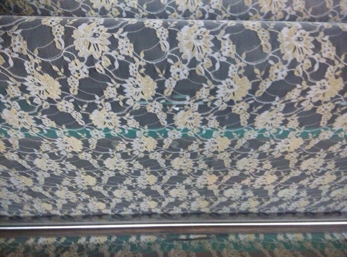 Raschell Knitting Fabrics - Polyester, 58" Width, Black | Soft Texture, Durable, Breathable, Lightweight, Floral Pattern