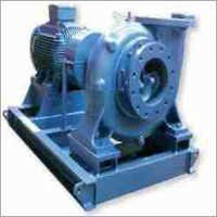 Mix flow bare shaft coupled pump with motor and base frame coupling