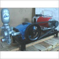 DC Piston coupled pump with motor mounted on base frame with pulley