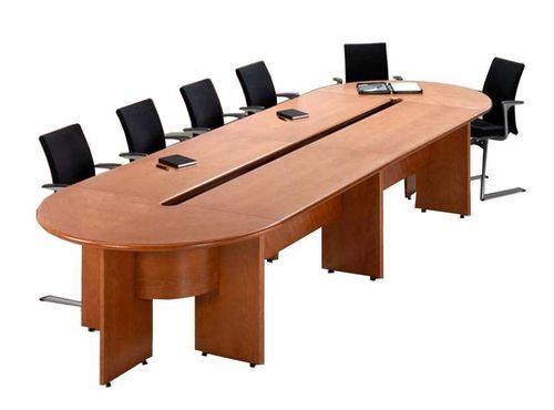 Designer Conference Table - Wood Oval, Brown, Variable Dimensions | Spacious Design, Durable Materials, Modern Style, Easy Assembly, Collaboration Hub, Professional Look, Ample Workspace, 1 Year Warranty