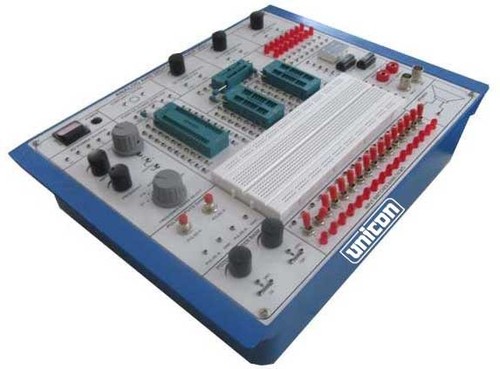 ANALOG AND DIGITAL TRAINER - Solderless Breadboard, Dual 7-Segment Display, DC/AC Power Supply , Function Generator 1Hz-100kHz, Versatile Educational Tool