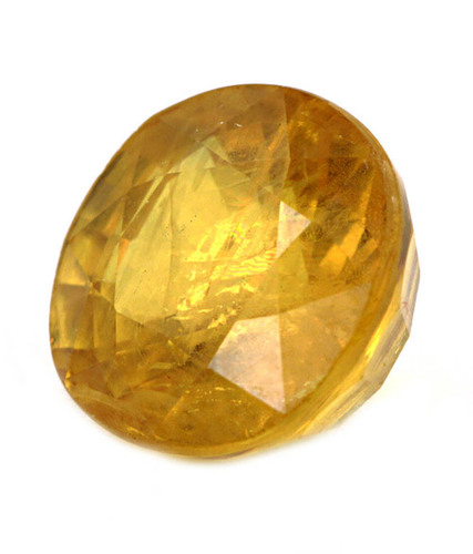 Yellow Sapphire Stone With Certificate In India