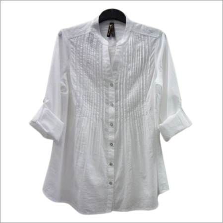 Long Sleeve Pintuck Shirt