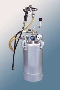 Pressure Feed Tank - 9.5 Litre, Grey Portable Spray System | Durable M.s. & Ss Build, Effortless Assembly, Pressure Agitation Option