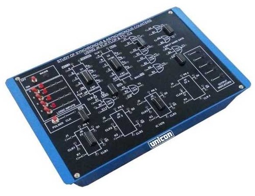 ASYNCHRONOUS COUNTER TRAINER - 300x110x200 mm, 230V AC, 5V DC Power | Synchronous and Asynchronous Counters, LEDs, Input Switches, Educational Trainer