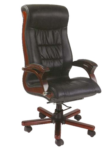 Executive Chairs - Leather, Adjustable Height, Black | Ergonomic Design, Lumbar Support, Swivel Base, Armrests