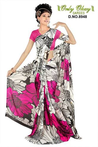 CHIFFON SAREES COLLECTIONS FOR GIRLS