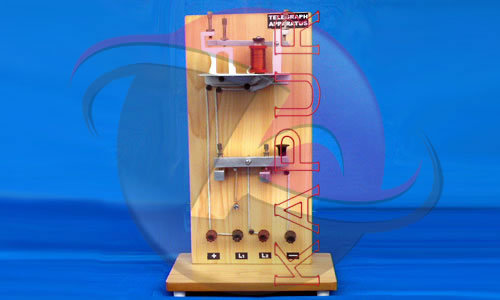 Telegraph Set - Wooden Stand, Two Units, 4-9V DC | Working Model, Visible Connections, Educational Tool